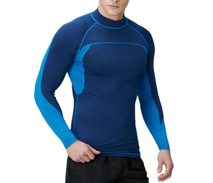 Rashguard personnalisé à manches longues pour hommes, protection solaire UV UPF 50, compression en spandex, séchage rapide - Product Image 4