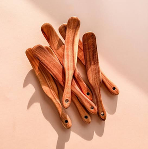 Cuillère spatule en bois antiadhésive, design plat, faite à la main, ustensiles de cuisine, outils de cuisine à bas prix - Product Image 2