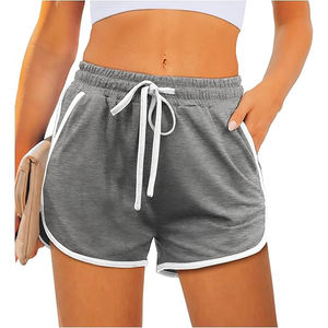 Shorts de Pierna Ancha con Abertura Lateral para Mujer, Cintura Alta, Bolsillos Laterales de Felpa, Cordón Ajustable, Cintura Elástica, Corte Holgado, Ropa de Verano - Product Image 5