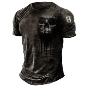 T-shirt personnalisé pour homme, 100% coton, coupe ample, qualité supérieure, col rond côtelé, streetwear oversize pour homme - Product Image 6