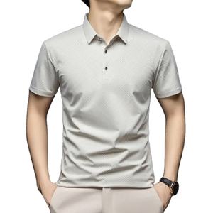 2025 Summer Designer T Shirt Men Short Sleeve Turn <b>Down</b> Collar Anti-wrinkle Soft Men Tshirt for Man Clothes - Product Image 3