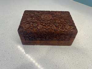 Rustic Wooden Spice <b>Box</b> Kitchen Organizer Handcrafted <b>Masala</b> Dabba - Product Image 6