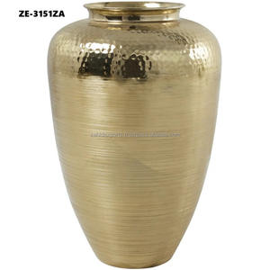 Jarrón de Mesa de Metal Cepillado de Diseño Costero de ZAHID EXPORTS para Decoración del Hogar, Centro de Mesa Floral, Florero - Product Image 2