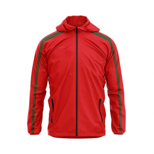 Custom <b>Hooded</b> Gaelic Football Teamwear <b>Rain</b> <b>Jacket</b> Waterproof Windproof OEM Sports Shell with Front Logo - Product Image 2