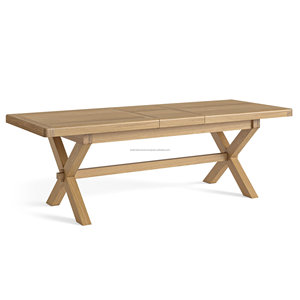 Ensemble de table à manger en bois minimaliste avec 8 chaises à dossier échelle, style farmhouse, mobilier de maison, design durable pour salle à manger - Product Image 3