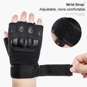 ถุงมือยุทธวิธีแบบครึ่งนิ้ว สำหรับกิจกรรมกลางแจ้ง เช่น ยิงปืน ขี่จักรยาน ปืนเพนท์บอล ขี่มอเตอร์ไซค์ ฟิตเนส ทำจากหนังแท้จากปากีสถาน - Product Image 6