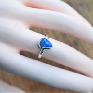 Solid 925 Sterling Silver Pear Cut Turquoise Gold Plated Minimalist <b>Ring</b> ARTS JEWELS Third Party Certified Wedding Gift Bulk - Product Image 2