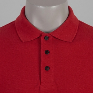Polo de hombre transpirable de primera calidad, material de algodón y poliéster, color rojo, diseño y logotipo únicos. - Product Image 6