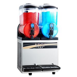Macchina Professionale per Bevande Congelate con Doppio Serbatoio da 15L in Acciaio Inox, Produce 120 Bicchieri di Slushy/Margarita/Smoothie - Product Image 2