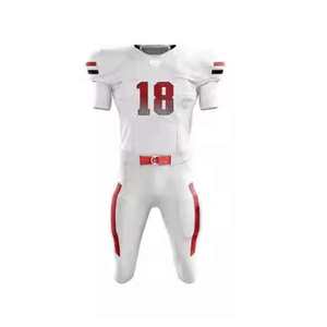 Maillots de football entièrement personnalisés, taille plus, avec pantalon assorti, uniforme de football américain pour adultes en polyester - Product Image 2