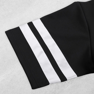 Camiseta de malla con cuello en V de secado rápido, estilo oversize y corte cropped, para uso casual, tipo jersey de béisbol, de tejido de punto. - Product Image 4