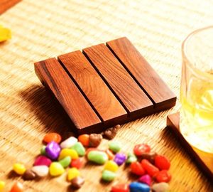 Acacia Wood <b>Coaster</b> Set of 2 Natural Wooden Tea Coffee Cup <b>Coasters</b> <b>for</b> Table Protection Home Kitchen Decor - Product Image 4