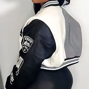 Chaqueta Varsity Más Vendida para Damas, Chaqueta de Béisbol con Bordado Personalizado, Chaqueta de Invierno Informal y Cómoda para Mujer, OEM - Product Image 2