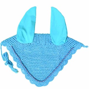 Voile anti-mouches pour cheval de haute qualité, design personnalisé, couleur marron, bonnet d'oreille, produit d'équitation disponible dans tous les designs - Product Image 3