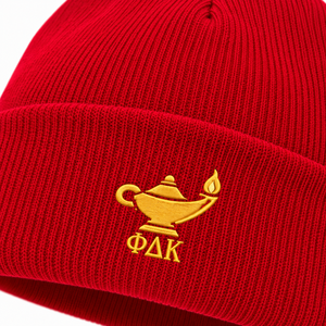 Bonnet PDK pour femme en acrylique doux, tricoté, avec motif de lettres décoratives, design extensible confortable pour l'extérieur par temps froid - Product Image 5