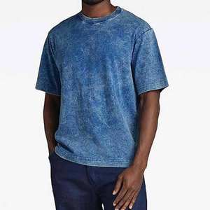 Camiseta de Gran Tamaño para Hombre, Diseño Nuevo de Alta Calidad, Tejido de Punto Lavado al Ácido, 100% Algodón - Product Image 5