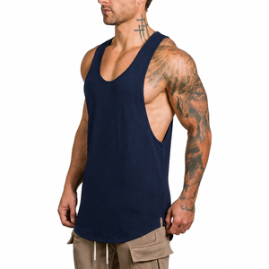 <b>Men</b> Stringer Tank Top Gym Fitness Sleeveless Muscle Training Vest Bodybuilding Workout <b>Singlet</b> Casual Sportswear - Product Image 4
