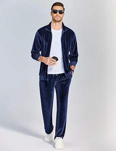 ชุดวอร์มผู้ชาย 2 ชิ้น สไตล์ฮิปฮอป ปักลาย ผ้าฟลีซ เสื้อแจ็คเก็ตซิปเต็มตัวและกางเกงขายาว - Product Image 4