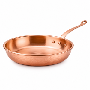 Sartén de Cobre Puro Forjado a Mano de 26 cm, Sartén de Cobre de Grado Alimenticio con Mango de Latón, Sartén para Omelets y Salteados, OEM ODM - Product Image 1
