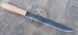 Cuchillo Vikingo Seax de Acero al Carbono Forjado a Mano, Hoja de 11 Pulgadas, Ambidiestro, Mango de Madera de Nogal con Empuñadura de Latón, Cuchillo de Caza Multiusos - Product Image 3
