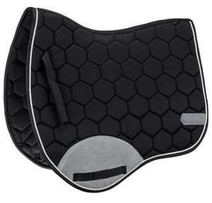 Tapis de selle de saut en coton et cuir matelassé en mousse de haute qualité pour le confort et la durabilité à l'équitation - Product Image 1
