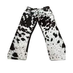 Pantalones de Cuero Vacuno para Hombre, de Alta Calidad, Estilo Urbano, con Botones y Detalles de Piel de Vaca - Product Image 1