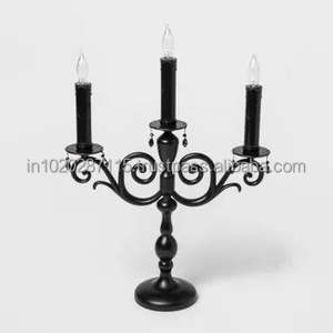 Candelabros de hierro de inspiración vintage Shabby chic con brazos de estilo barroco para interiores de casas románticas o decoración nupcial - Product Image 3