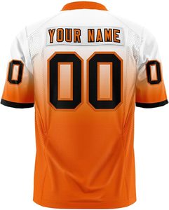 Maillots de football américain personnalisables, respirants, grandes tailles, design simple et épuré, vêtements de sport à manches courtes pour l'été, 100% polyester - Product Image 6