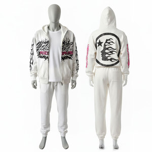 Sweat à capuche zippé vintage streetwear épais, fabrication usine, maquette gratuite, sans MOQ, vêtements streetwear personnalisés haut de gamme pour hommes et femmes - Product Image 3