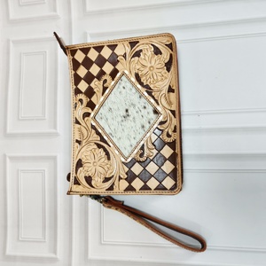 Nouveau sac bandoulière en cuir Walla floral, motif à carreaux, style western, fermeture éclair, sac à bandoulière de haute qualité, personnalisé - Product Image 1