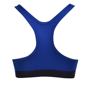 Women Seamless Racerback Sports <b>Bra</b> <b>Blue</b> Medium Support Yoga Breathable Quick Dry Solid Color Spandex Polyester - Product Image 1