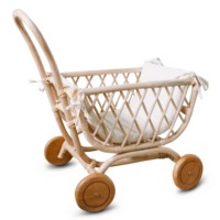 Landau en rotin pour bébé poupées tout-petits jouets osier transporteur wagon poussette poupée landaus du Vietnam