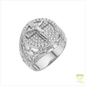 Bague de déclaration de luxe en argent sterling 925 avec diamant moissanite rond et aspect cristal étincelant pour les acheteurs en gros - Product Image 1