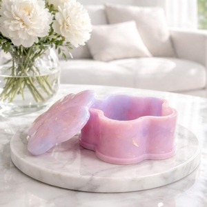 Boîte à Bijoux en Résine Florale Faite Main de Qualité Supérieure, Organisateur Décoratif pour Bijoux, Petite Boîte Cadeau Personnalisée en Résine - Product Image 5