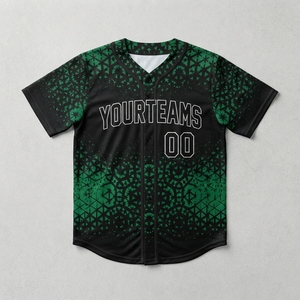 Men Women Adults Baseball <b>Shirt</b> Short <b>Polyester</b> Sublimated Full Button Sport Uniform Custom Logo Moisture-Wicking Breathable - Product Image 1