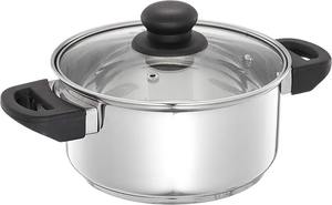 Casserole en aluminium antiadhésive avec couvercle en verre, poignée en bois, casserole profonde pour la cuisson, pot à soupe, ustensiles de cuisine - Product Image 2