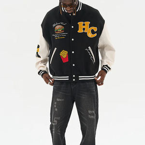 Chaqueta Varsity de Béisbol para Hombre, Diseño Grande con Logotipo Bordado en Chenilla Personalizado, Piel de Vaca, Alta Calidad, Venta al Por Mayor 2026 - Product Image 4