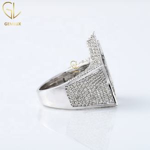 Nuevo último diseño Bling Star en forma de VVS Labgrown Diamond Iced Out HipHop Ring para hombres regalo de Navidad - Product Image 3