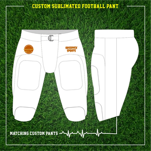 Maillot de football américain haut de gamme personnalisable, tissu respirant en spandex/coton, ensemble uniforme pour adultes, technologie de sublimation - Product Image 3