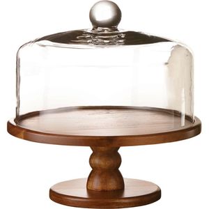 Support à gâteau rond en bois de qualité supérieure, plateforme de présentation de desserts pour café, boulangerie, table de mariage et cuisine à domicile - Product Image 1