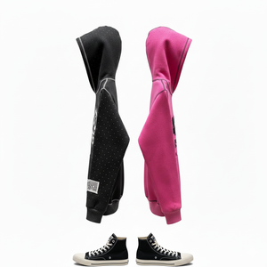 Sudadera con capucha 100% algodón para hombre, forro polar de invierno, logotipo bordado personalizado con pedrería en toda la superficie, unisex, servicio ODM, sudadera transpirable. - Product Image 5