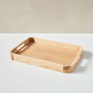 Plateau de service en bois artisanal avec grain de bois naturel pour une décoration élégante de la maison et une présentation des aliments - Product Image 5