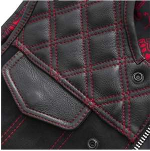 2026 New Custom Racing Jersey Motorbike Leather Vest Men Waterproof Windproof Plus Size Protective Safety Vest Made in Pakistan - Product Image 2