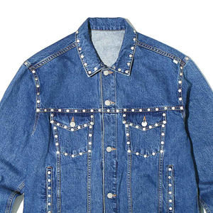 Uniquen Enterprises S-700 Men's Designer Casual Denim Jacket 100% Cotton Breathable Turn-down Collar Winter Eco-friendly Washed - Product Image 3