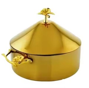 <b>Casserole</b> Hot Pot Black White Triangle Mosaic Body Polished Metal Dome Cover <b>Pan</b> for Hotel Restaurant <b>Casserole</b> Hot Pot - Product Image 3