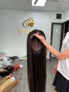 ベトナム産の本物の人毛とウィッグ100% 生シングルドナーヘア卸売価格で配達準備完了