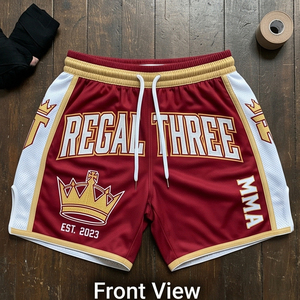 Shorts de Malla Sublimada 100% Poliéster, Unisex, para Boxeo, con Cordón Ajustable en la Cintura, para Hombre y Mujer - Product Image 1