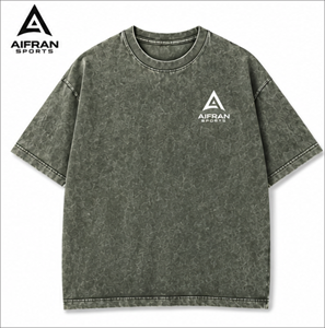 Camiseta Vintage Lavada para Hombre, 100% Algodón, 220 Gramos, Ecológica, Oversize, Manga Corta, Cuello Redondo, Lisa, Estilo Urbano Casual - Product Image 5