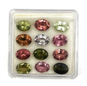 Turmalina natural multicolor de corte ovalado, gema facetada de 6*8 mm para la fabricación de joyas, certificada por IGI. - Product Image 5