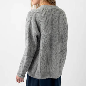 เสื้อคาร์ดิแกนผู้หญิง ดีไซน์ถักที่อบอุ่นและมีสไตล์ เหมาะสำหรับสวมใส่ในชีวิตประจำวัน ชุดลำลอง และให้ความสบายในสภาพอากาศเย็น - Product Image 5